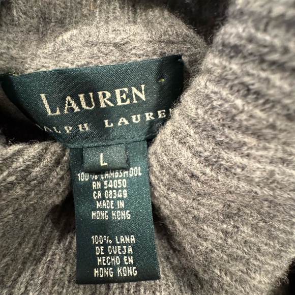 Vintage Lauren Ralph Lauren LRL Lambswool Sled Christmas Turtleneck Sweater L - Picture 7 of 9